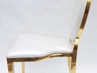 Krzesło Glamour białe - bok fot.2