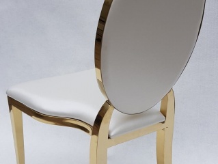 Krzesło Glamour białe - tył fot.2