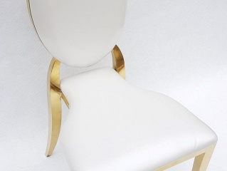 Krzesło Glamour białe - przód