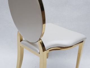 Krzesło Glamour białe - bok